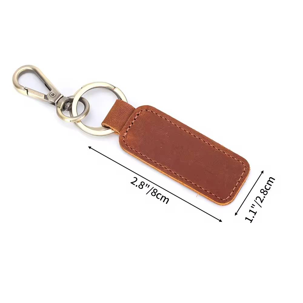 Vintage Padded Leather Key Chain