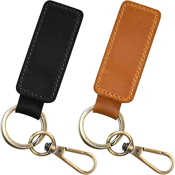 Vintage Padded Leather Key Chain