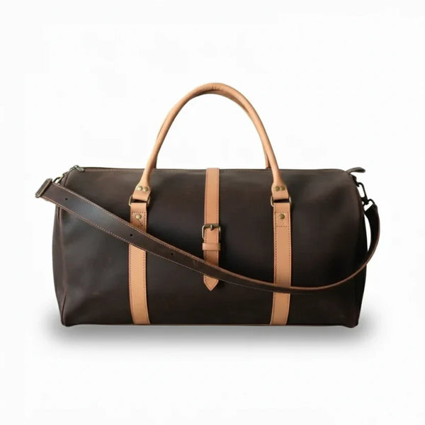 Premium Leather Duffel Bag Travel & Weekender Bag