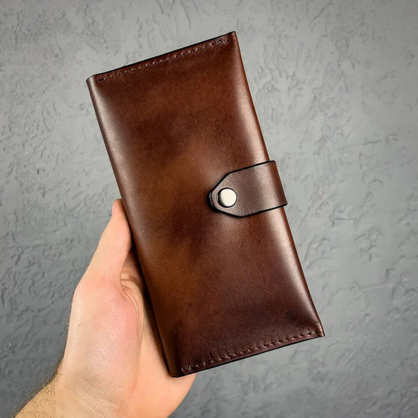 Vintage Leather Bifold Clutch